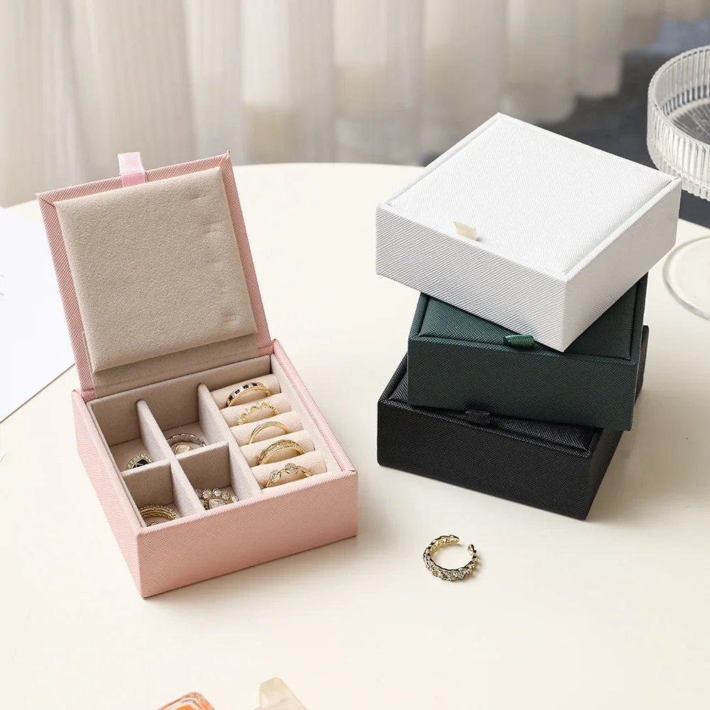 Three-layer Jewelry Storage Box for High-end Exquisite Necklaces, Earrings,Gold Jewelry Box Hand Accessories with Large Capacity