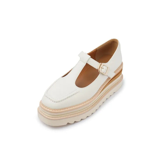 Fashion High Heels Cow Leather Women Wedges Shoes Elegant Ladies Party Shoes Brand Women Pumps Retro Woman Wedge Heel 6cm