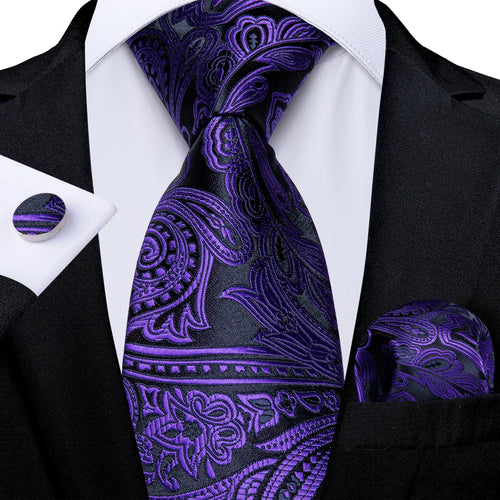 DeBanker Men Necktie Teal Blue Paisley Designer Silk Wedding Tie For