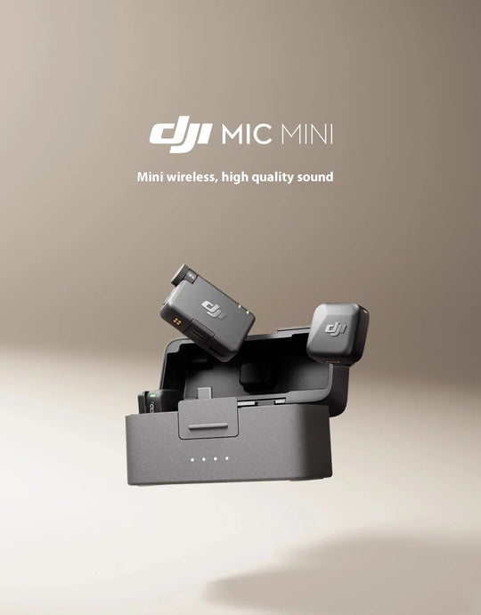 DJI Mic Mini 2TX 1RX add Charging Case Two-Level Active Noise Cancelling 48-Hour Operation High-Quality Audio Stable Transmissio