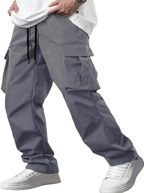 2025new men's workwear pants, European and American men's loose