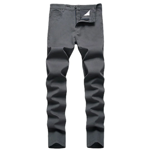 Being Vigor Inch Size Solid Cotton Business Casual Mens Pants Slim Fit