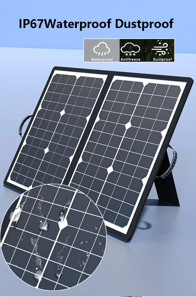 1000W Portable Foldable Solar Panel Kit Complete Solar Power Station