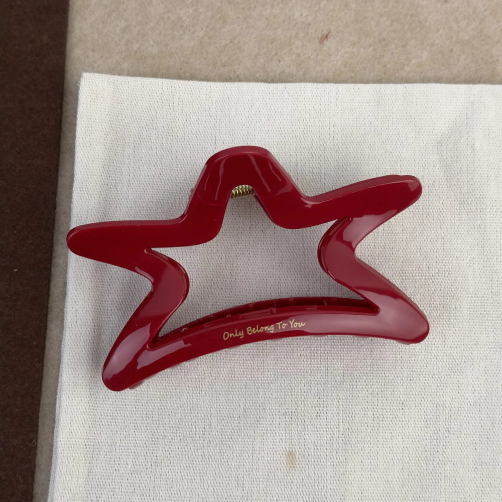 French Red Collection! Large Grip Letters Gold Label Back Head Updo