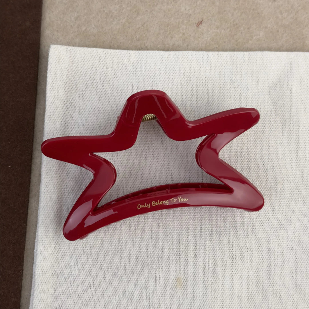 French Red Collection! Large Grip Letters Gold Label Back Head Updo