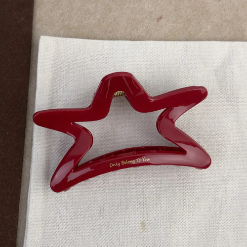 French Red Collection! Large Grip Letters Gold Label Back Head Updo