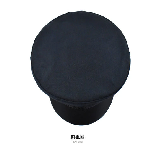 Women Men PU Leather Berets Hat Retro British Solid Beret Baseball Cap Outdoor Sun Hat Winter Warm Octagonal Hats Newsboy Caps