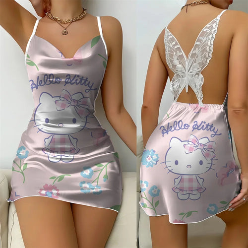 Lingerie Ruffled Edge Casual Women's Dresses D/party Night Wear Woman