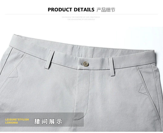 Top Grade 98% Cotton New Brand Casual Fashion Streetwear Slim Fit Long Pants Straight Pencil Trousers Men's Clothing