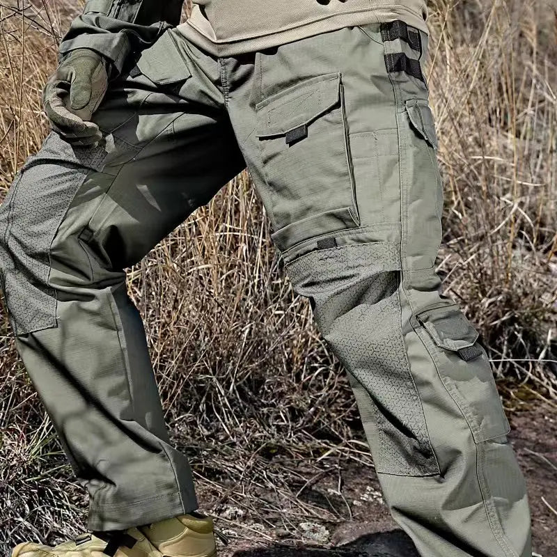 Tactical Cargo Pants Mens Multi-Pockets Wear-resistant Military