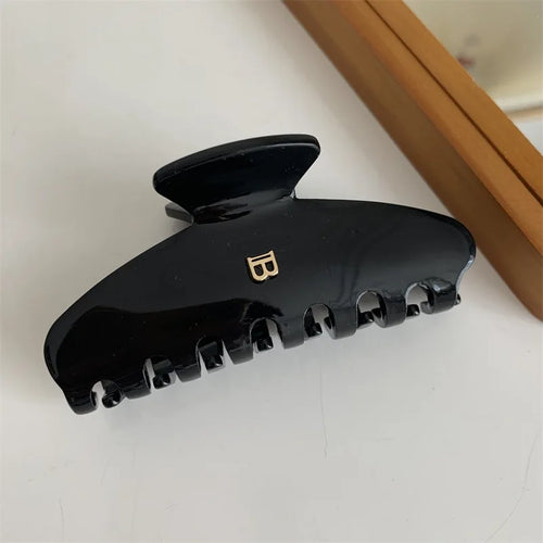 1pc new acetate sheet hair clip, letter shark clip, headband