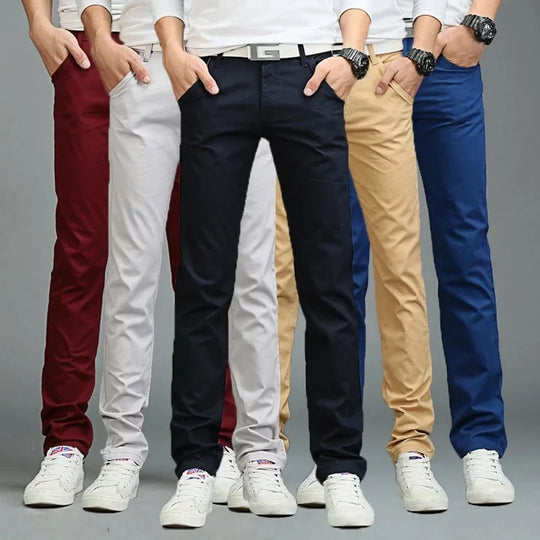8 Color Classic Casual Men Pants Spring Autumn New Business Fashion