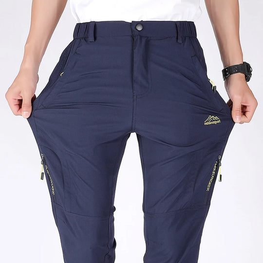 5XL Men's Outdoor Hiking Pants With Belt Quick-drying Waterproof