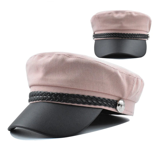 Women Men PU Leather Berets Hat Retro British Solid Beret Baseball Cap Outdoor Sun Hat Winter Warm Octagonal Hats Newsboy Caps