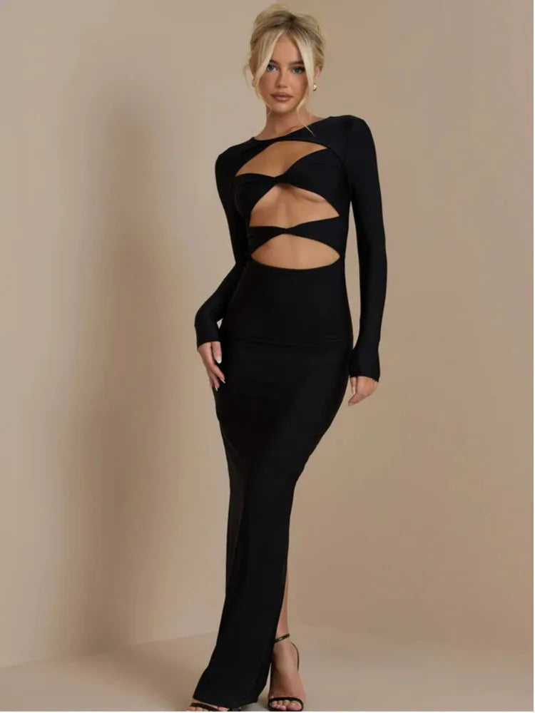 Articat Autumn/winter Women Fashionable Hollow Out Long Sleeved Slim