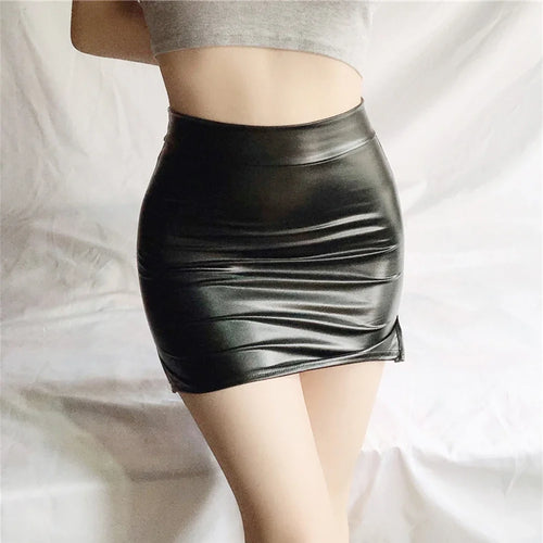 Hot New Club Daily Women Skirt Mini Dress Slim Fit Tight Casual Gloss