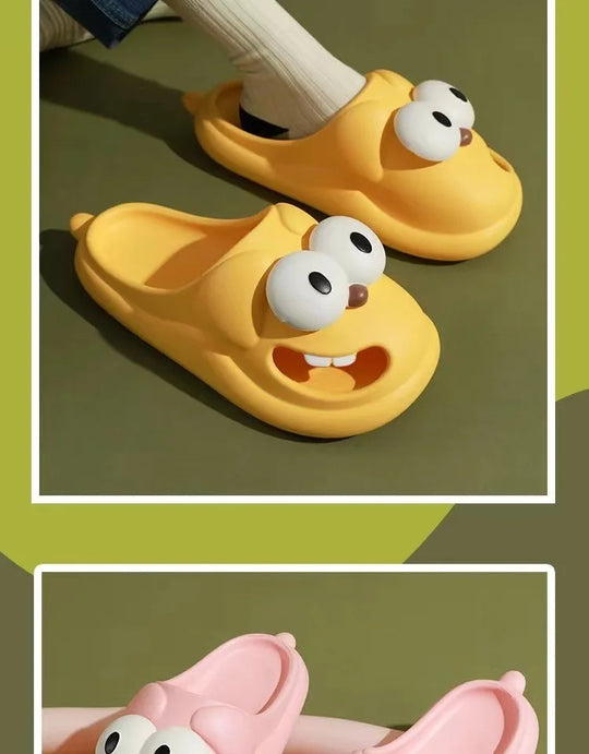 Eyeshine Large Eye Women Slippers Waterproof Lightweight Shower Sandals Fashion House Slippers Lovely Cozy Unisex Cartoon Slipper