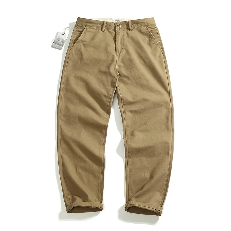Autumn and winter heavy chino cargo casual pants men's cotton washed