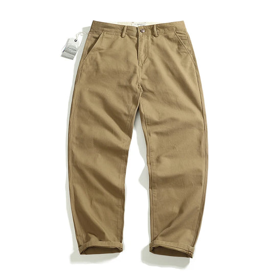 Autumn and winter heavy chino cargo casual pants men's cotton washed