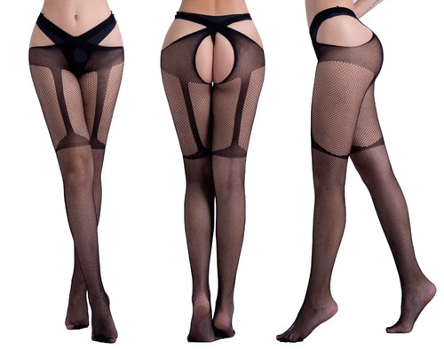 Hot Sexy Erotic Lingerie See Through Open Crotch Pantyhose Tights