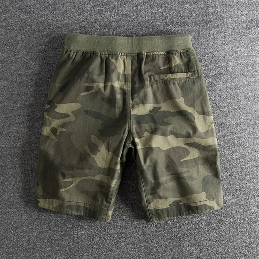 2024 Summer Men Camouflage Shorts Casual Elastic Waist Comfort Loose