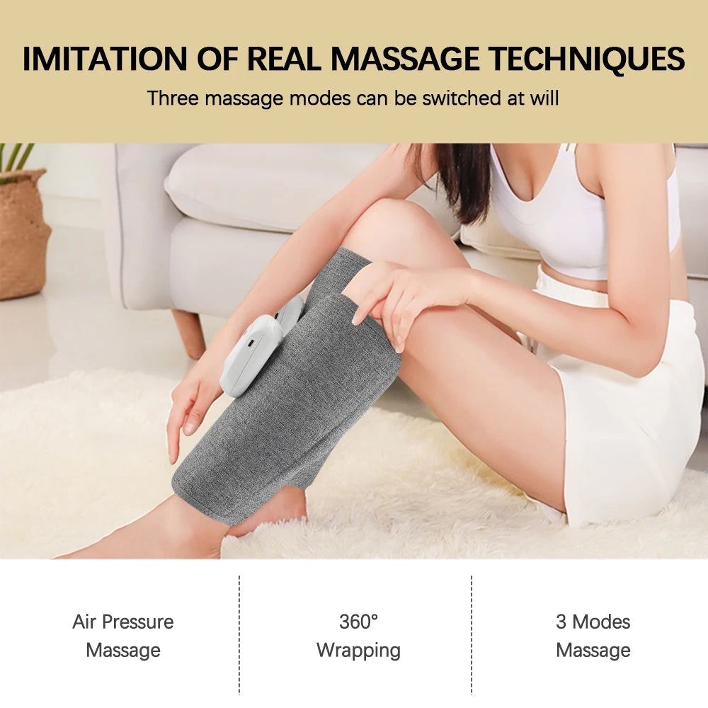 Wireless 360° Air Pressure Calf Massager Eletric 3 Mode Airbag