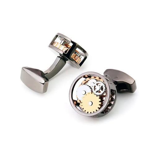 Brand Designer Watch Movement Cufflinks For Mens Business Wedding