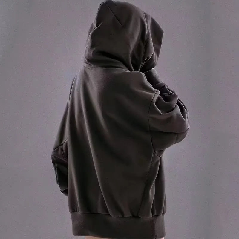 Embroidery Turtleneck Sweatshirt For Men Japanese Ninja Hoodies Autumn