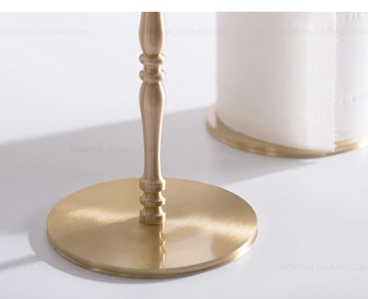 Light luxury brass paper towel holder simple kitchen roll Nordic