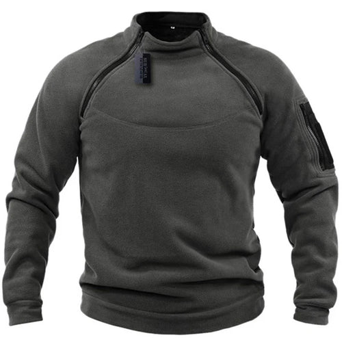 Mens Tactical Outdoor Polar Fleece Jacket Hunting Clothes Warm Zipper
