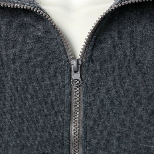 Men's casual sports zipper stand collar hoodie coat men's solid color
