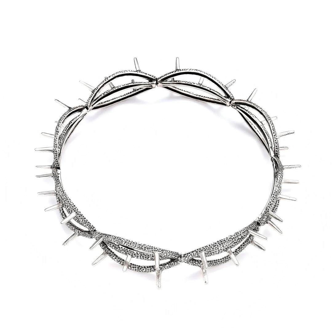 Kendrick Lamar Men's Thorn King Alloy Headband with Retro Style Round Crown Bracelet