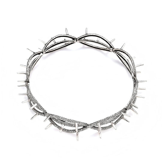 Kendrick Lamar Men's Thorn King Alloy Headband with Retro Style Round Crown Bracelet
