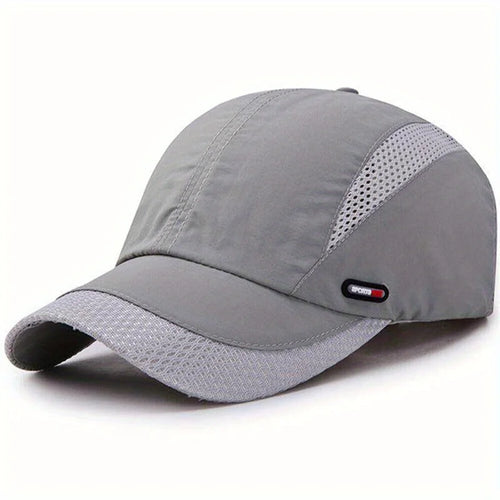 1pc Unisex Breathable Mesh Baseball Cap, Adjustable Quick-Dry Sports