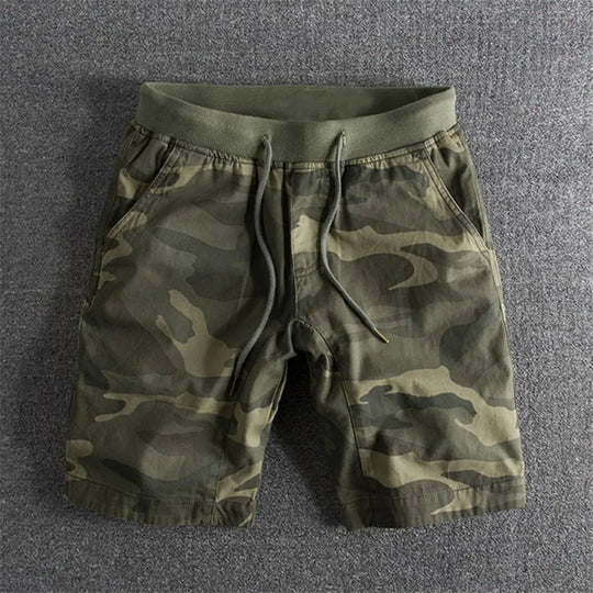 2024 Summer Men Camouflage Shorts Casual Elastic Waist Comfort Loose