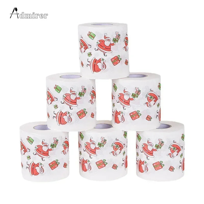 Christmas Toilet Roll Paper Home Santa Claus Bath Toilet Roll Paper