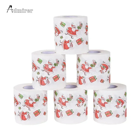 Christmas Toilet Roll Paper Home Santa Claus Bath Toilet Roll Paper