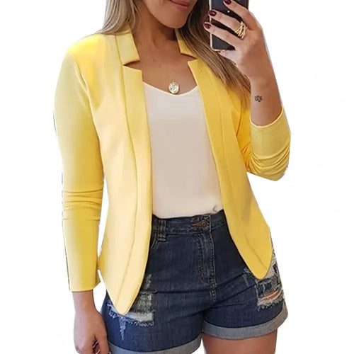 Office Lady Jacket Blazer Autumn Winter All-match Polyester Business