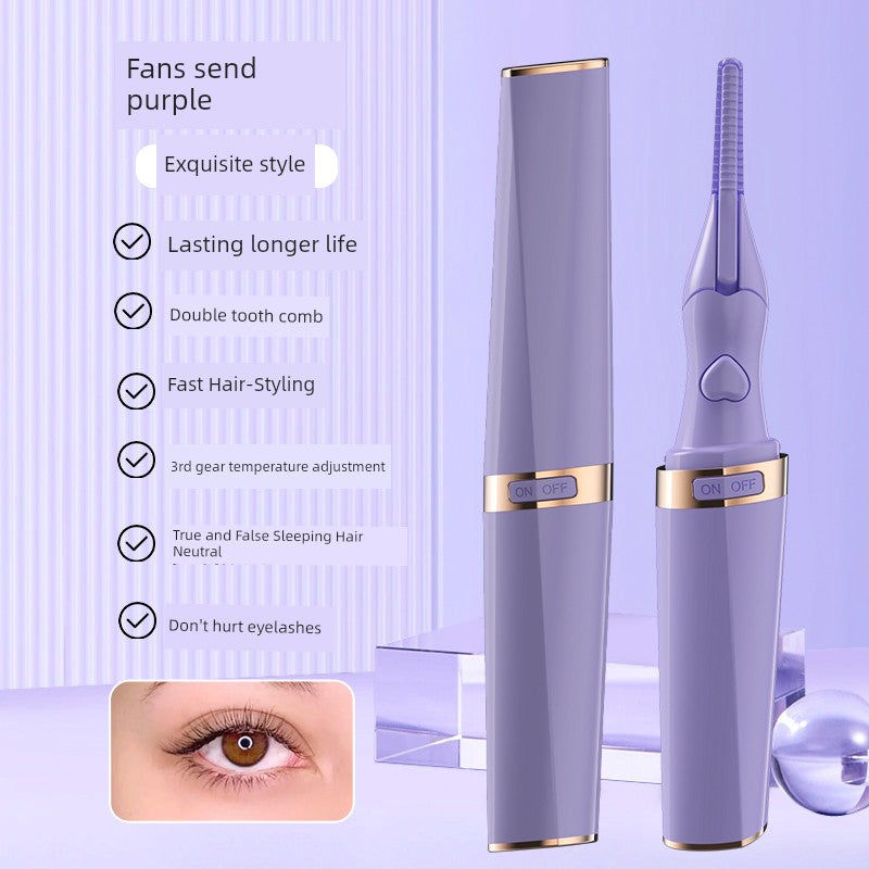 OVL Electric Heating Eyelash Curler Ironing Machine Female Eye-Brow Knife 2-in-1 SUNFLOWER Electric Eyelash Heater Lasting Hair-Styling