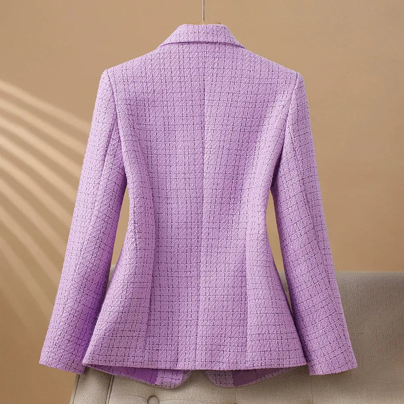 2024 New Fashion Women Formal Blazer Ladies Long Sleeve Work Wear