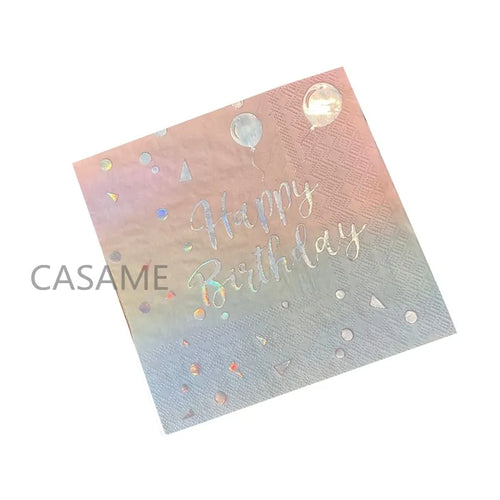 happy birthday Table Paper Napkins Elegant Tissue Beautiful Decor