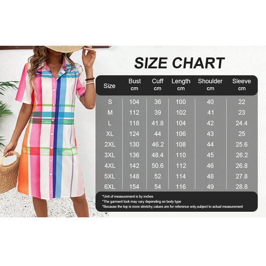2024 New Summer Striped Printed Women's Dresses Outdoor Fashion Shirt