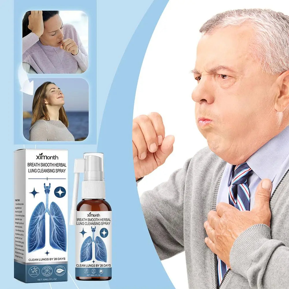 New 30ml Herbal Lung Cleanse Mist Powerful Lung Support Spray Herbal & Breathe Health Care Mist Herbal Cleanse Cleanse Lung B1J9