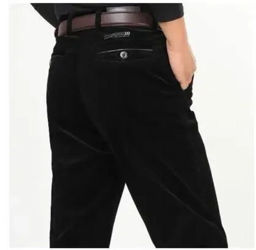 Corduroy pants loose joggers middle-aged men dad installed in autumn