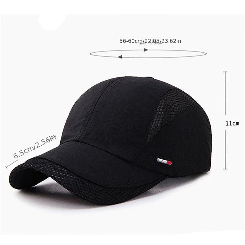 1pc Unisex Breathable Mesh Baseball Cap, Adjustable Quick-Dry Sports