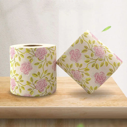 Toilet Paper Printed Roll Paper Decorative Flower Printing Napkin