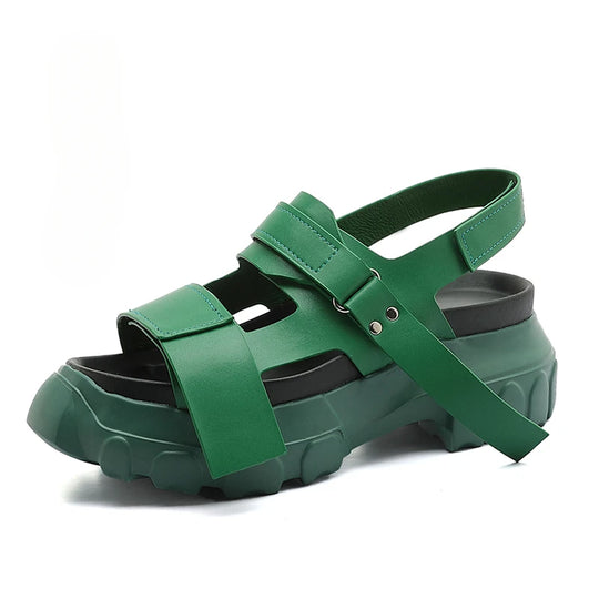 Europe/America Sandals Shoes for Men's/Women's Summer Comfortable High Top Sandals Casual Anti Slip Open Toed Bottom Beach Shoes
