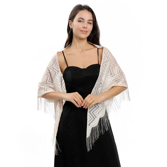 Triangle Scarf Fashion Lace Shawls Lady Cape Wraps Pure Color Wedding