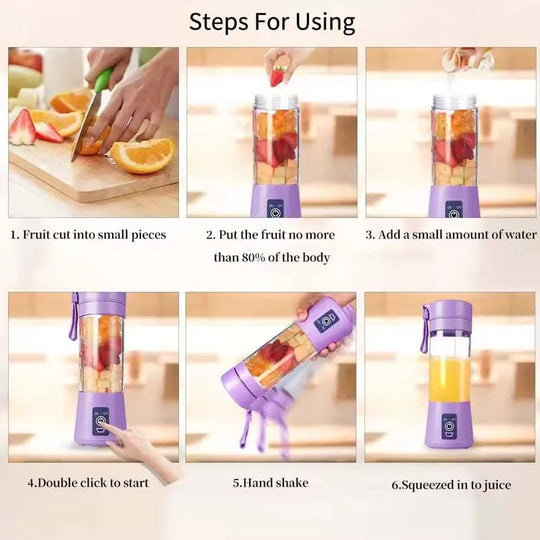 Mini Juicer Blender Portable Electric Juicers USB Rechargeable Blender Cup For Home Use Smoothie Maker Blender