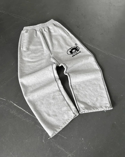 Y2k Embroidered Gray Casual Pants Camo Functional Tactical Functional